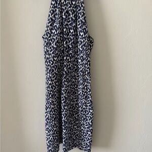 Women's Navy and White Printed dress